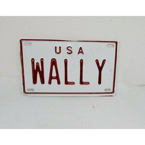 U.S.A Wally Personalized Mini License Plate – White & Red Collectible Bicycle